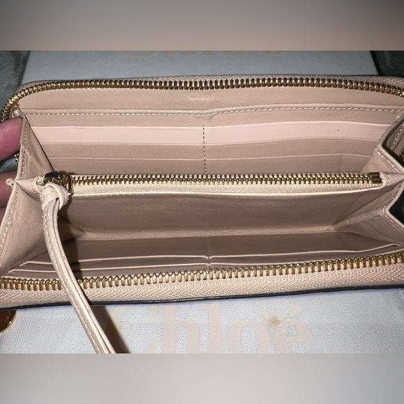 Authentic Chloé “Alphabet” continental wallet in blush nude | Full Set - Picture 6 of 16